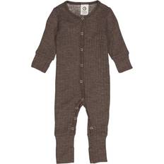 Baby Wool Onesie - Brown/Walnut