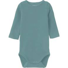 Name It Kid's Long Sleeved Romper - Mineral Blue (13227877)