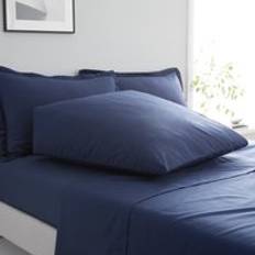 Luxe Cotton Wedge Pillow Case Blue