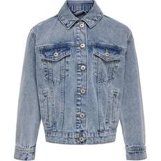 Kids Only Girl's Short Denim Jacket - Blue/Light Blue Denim