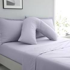 Cotton - Purple Pillow Cases Dunelm Cotton V-Shaped Pillow Case Purple