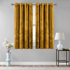Curtains & Accessories Aspire Homeware Ochre, 46" Eyelet Ring Top Ready