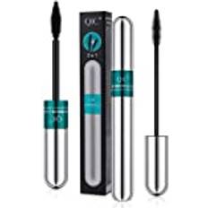 Lash Cosmetics Vibely Mascara, dubbeländad 4D Silk Fiber Lash Mascara, 2 i 1 Thrive Mascara för naturlig förlängning och förtjockning Vattentät Grönt rör