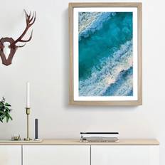 East Urban Home Aerial Beach View of the Maldives Picture Graphic Framed Art