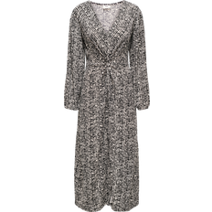 Beige - Långa klänningar JDY Maxiklänning L/ Knot Dress Jrs Beige
