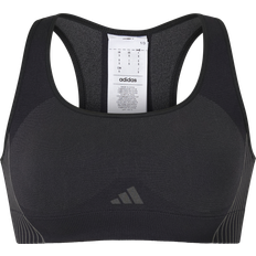 Adidas Mujer Sujetadores Adidas Aeroknit Light-Support Negro Puro - Multicolor