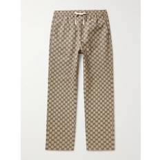 Gucci Men Pants & Shorts Gucci GG cotton-blend pants beige