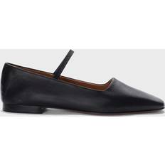 ATP Atelier Petina Black Nappa Mary Jane Flats