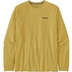 Beige - Herre T-skjorter Patagonia Herren P-6 Logo Responsibili Longsleeve gelb