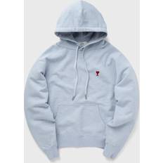Ami Paris Heart Logo Hoodie Heather Blue