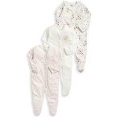 Mamas & Papas Watercolour Flowers Sleepsuits Set of 3 Pink PINK 12-18 Months