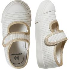 Vertbaudet Baby Stoffschuhe mit Klett beige