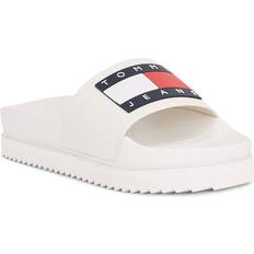 Tommy Hilfiger Slides Tommy Hilfiger Elevated Badeschuh mit Flatform-Haifischsohle ECRU