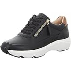 Clarks Women Shoes Clarks Damen Tivoli Reißverschluss Sneaker, Schwarzes Leder