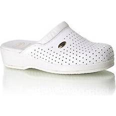 40 ½ - Dame Tresko Scholl Unisex Clog BACKGUARD für Medizinisches Fachpersonal, Bianco