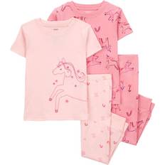 18-24M - Girls Pajamases Children's Clothing Carter's Baby Unicorn Pajamas 4-piece - Pink (195862191581)