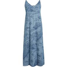 Tommy Hilfiger Femme Robes Tommy Hilfiger Chambray Sleeveless Maxi Dress Hawaiian Denim DW0DW17950