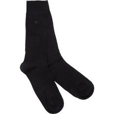 swole panda black ribbed bamboo socks