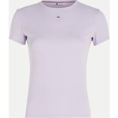 Tommy Hilfiger Violet T-shirts Tommy Hilfiger Essential Slim Rib-Knit T-Shirt LAVENDER FLOWER