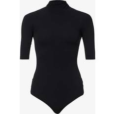 Commando Womens Black Ballet Turtleneck Stretch-woven Body