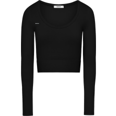 Pangaia Women's Plant-Stretch Long Sleeve Cropped Top black