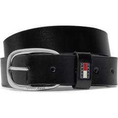 Skärp på rea Tommy Hilfiger Oval Buckle Logo Leather Belt BLACK UK34in