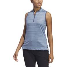 Adidas Women Polo Shirts Adidas Women's Ultimate365 Stripe Sleeveless Polo Ink