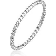 Bagues Goldring ring gold 585 weißgold echtschmuck twisted minimal elegant elli premium Silber mm