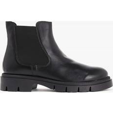 Daniel Leah Black Leather Chelsea Boots Colour: Black Leather