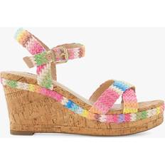 Suede - Women Heeled Sandals Dune London Kelisa Braided Wedge Heel Sandals, Multi