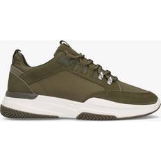 Mallet Skor Mallet Elmore Khaki Reflect Trainers 10, Colour: Khaki Leather