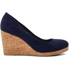 Synthetic Espadrilles Dune London Women's Ladies Annabels Wedge Heel Espadrille Shoes Navy