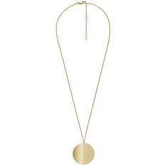 Fossil Necklaces Harlow Locket Collection Gold-Tone Stainless Steel gold Necklaces for ladies unisize