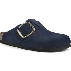 Clogs White Mountain Women's Big Easy Clog Shoes Navy Leather