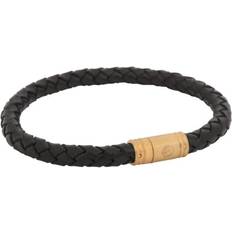 By Billgren Liam Leather Bracelet Brown/gold Accessoarer Herr Svart 19