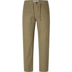 Selected Pants Selected Slimtape Brody Linen Pant - Burnt Olive