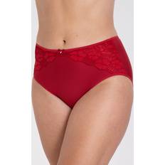 Miss Mary Polyester Trusser Miss Mary Miss Mary Jacquard and Lace Panty Red