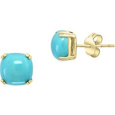 Effy Earrings Effy Women's 14K Yellow Gold Turquoise Stud Earrings Gold