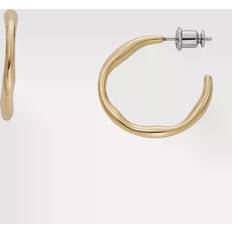 Skagen Earrings Skagen Women's Kariana Gold-Tone Stainless Steel Hoop Earrings Gold