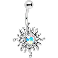 Stainless Steel Piercings Body Candy Belly Ring Aurora Gem Dancing Summer Sun Belly Ring Belly Button Piercings Stainless Steel mm ball