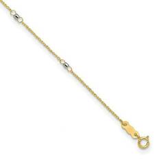 14k Anklets Primal Gold Ropa Anklet in 14k Yellow and White Tt