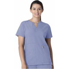 Work Clothes Carhartt Women's Women's Force Essentials Notch Neck Tunic Scrub Top Ceil Blue