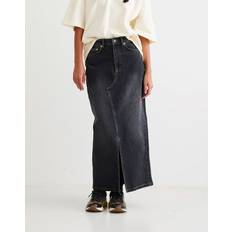 Woodbird Nederdele Woodbird WBPander Denim Skirt Denimnederdele Black