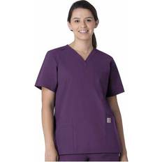 Work Tops Carhartt Men's Unisex Force Essentials 6-Pocket V-Neck Scrub Top Purple