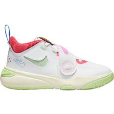 Nike Team Hustle D 11 PSV - Summit White/Coconut Milk/Light Photo Blue/Barely Volt