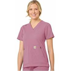 Work Tops Carhartt Women's Women's Rugged Flex Peak Pocket V-Neck Scrub Top Thistle