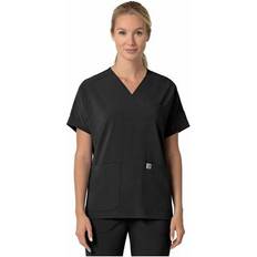 Work Tops Carhartt Women's Women's Oversized V-Neck Scrub Top Black