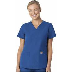 Work Tops Carhartt Women's Women's Force Essentials V-Neck Scrub Top Royal