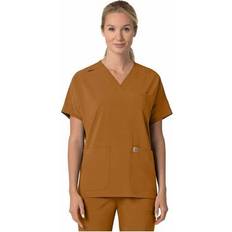 Work Tops Carhartt Women's Women's Oversized V-Neck Scrub Top Fox Brown