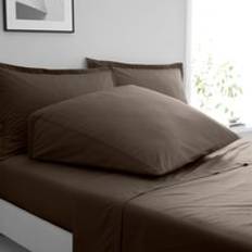 Dunelm Pure Cotton Wedge Pillow Case Brown